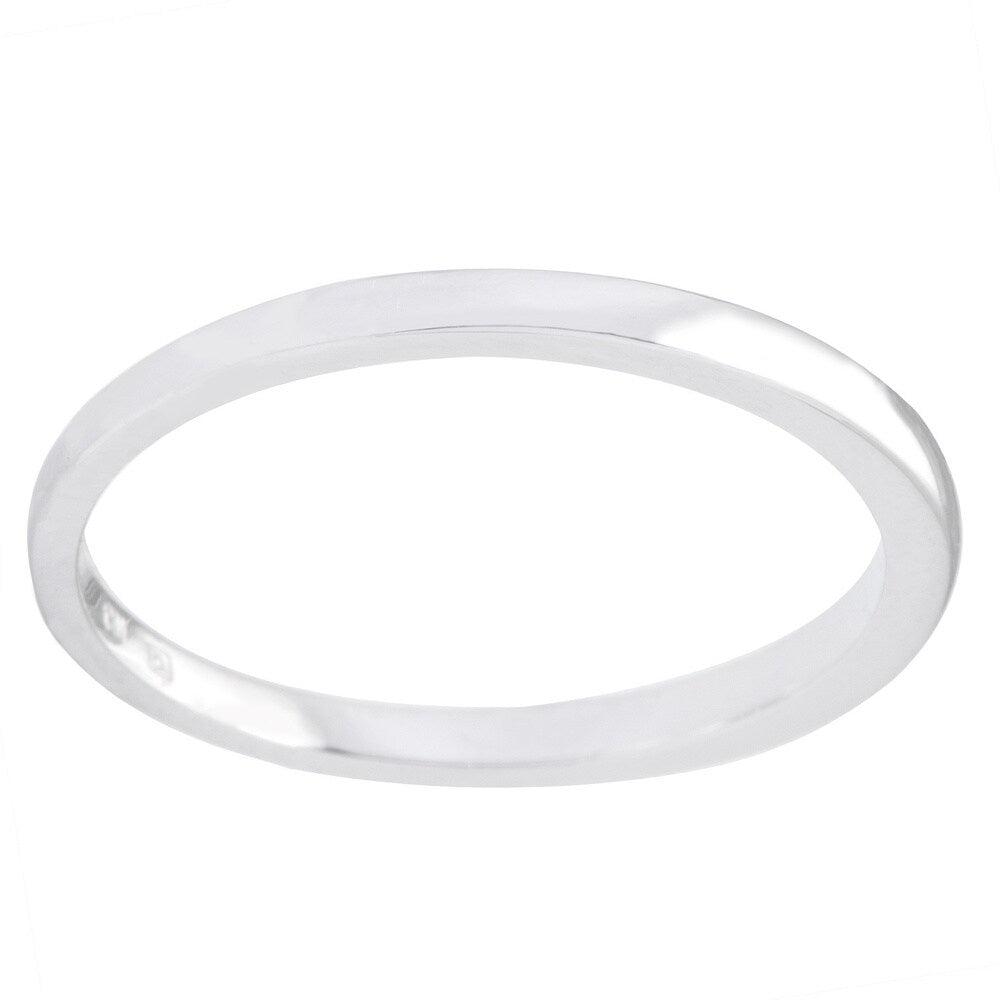 Miadora 10k White Gold High Polished Ladies Wedding Band