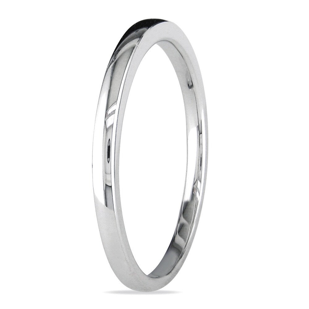 Miadora 10k White Gold High Polished Ladies Wedding Band