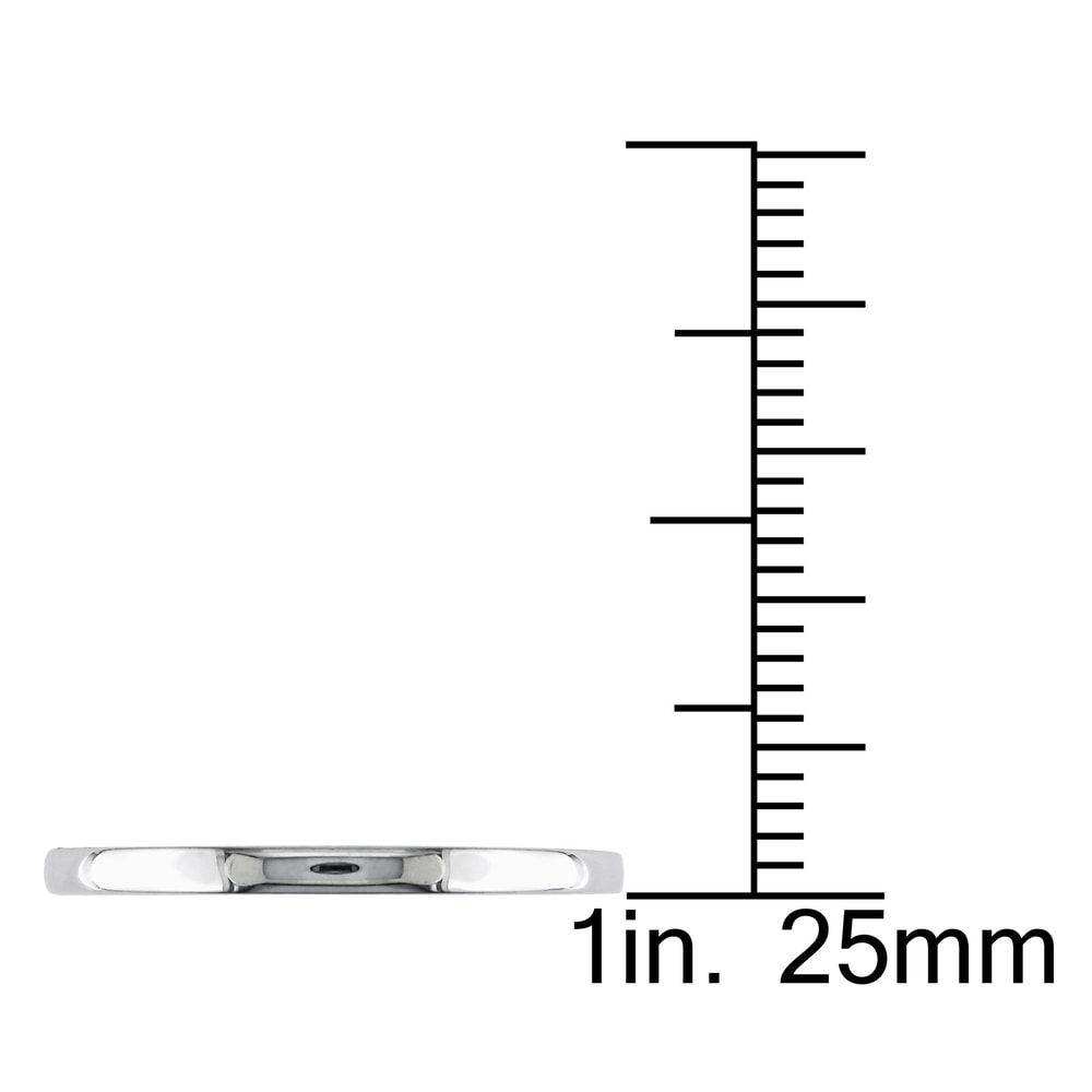 Miadora 10k White Gold High Polished Ladies Wedding Band