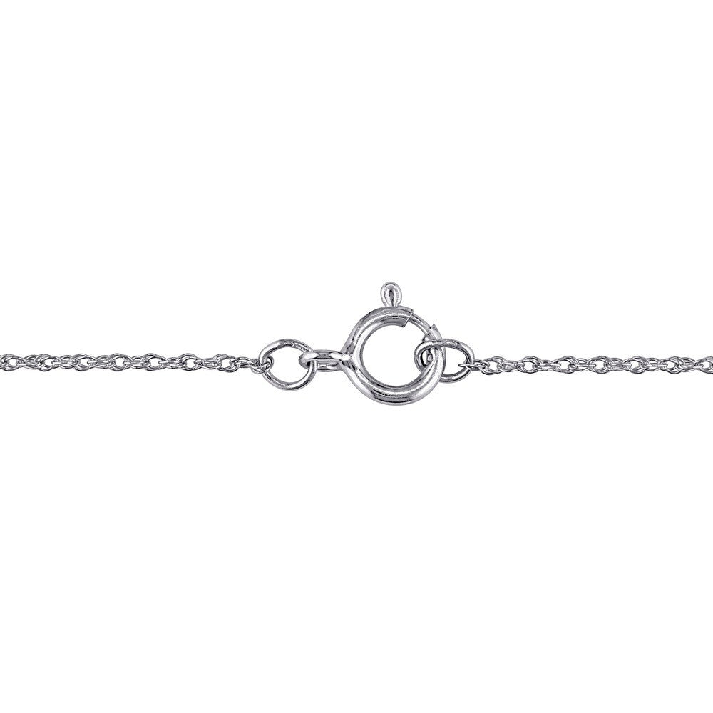 Miadora 10k White Gold Tahitian Pearl and Diamond Necklace