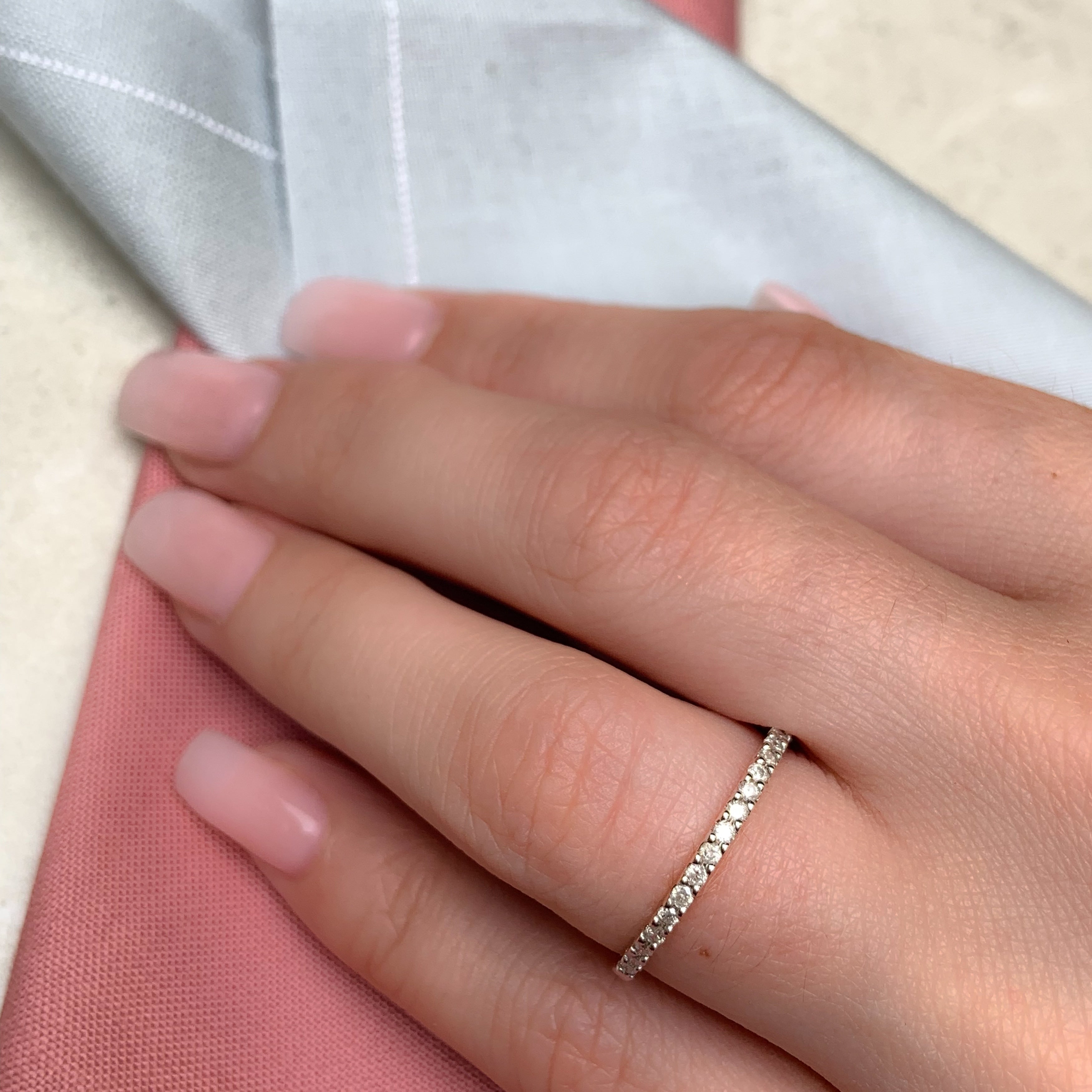 Miadora 10k Yellow Gold 1/5ct TDW Diamond Stackable Wedding Band