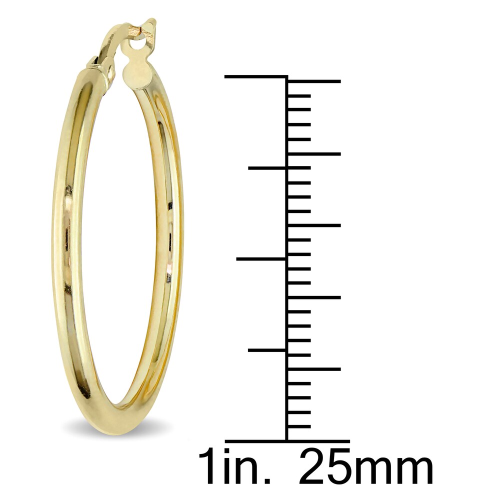 Miadora 10k Yellow Gold Italian Hoop Earrings