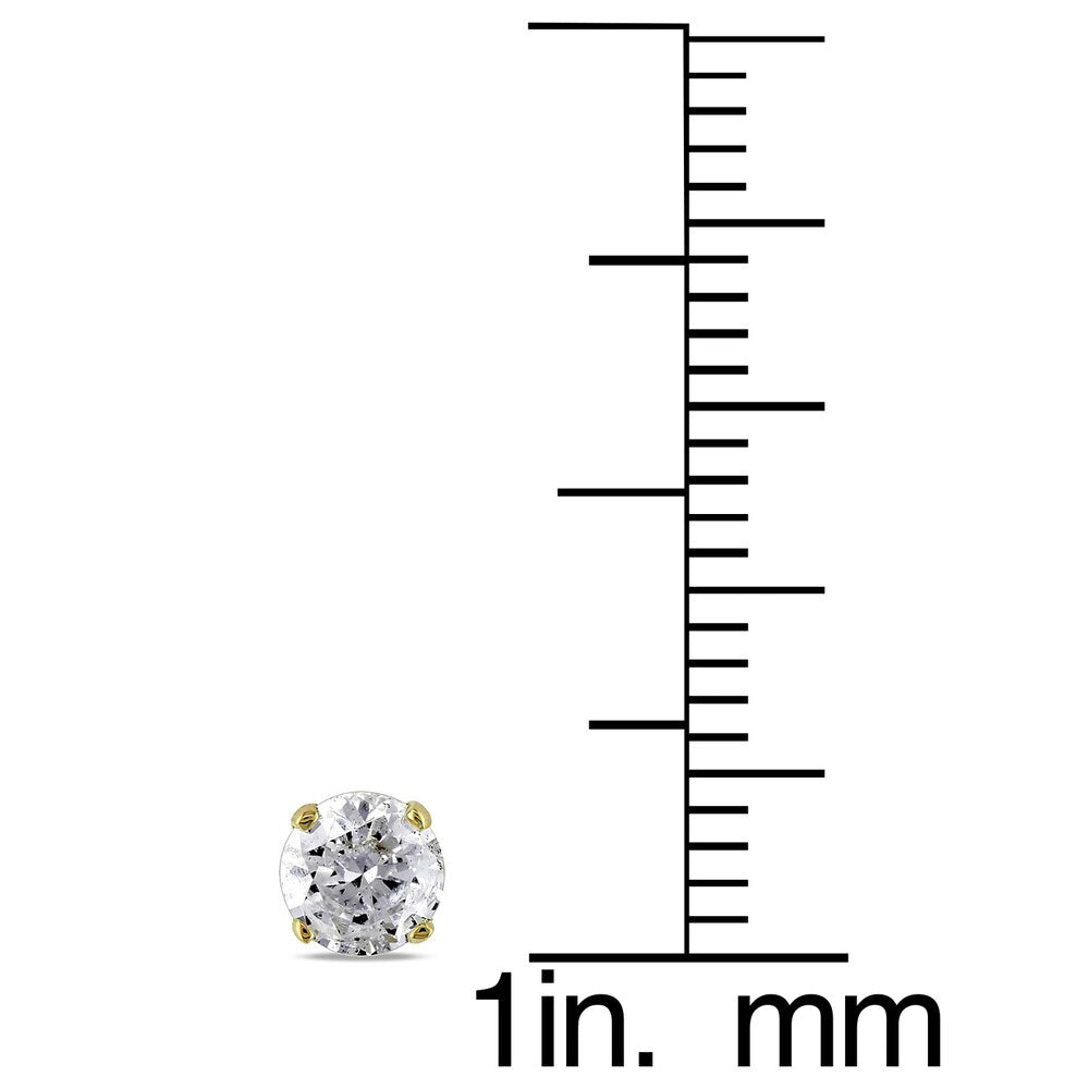 Miadora 14k Gold 3/4ct TDW Round Diamond Stud Earrings