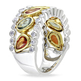 Miadora 14k Gold Sapphire and 1/4ct TDW Diamond Ring (G-H, SI1-SI2)