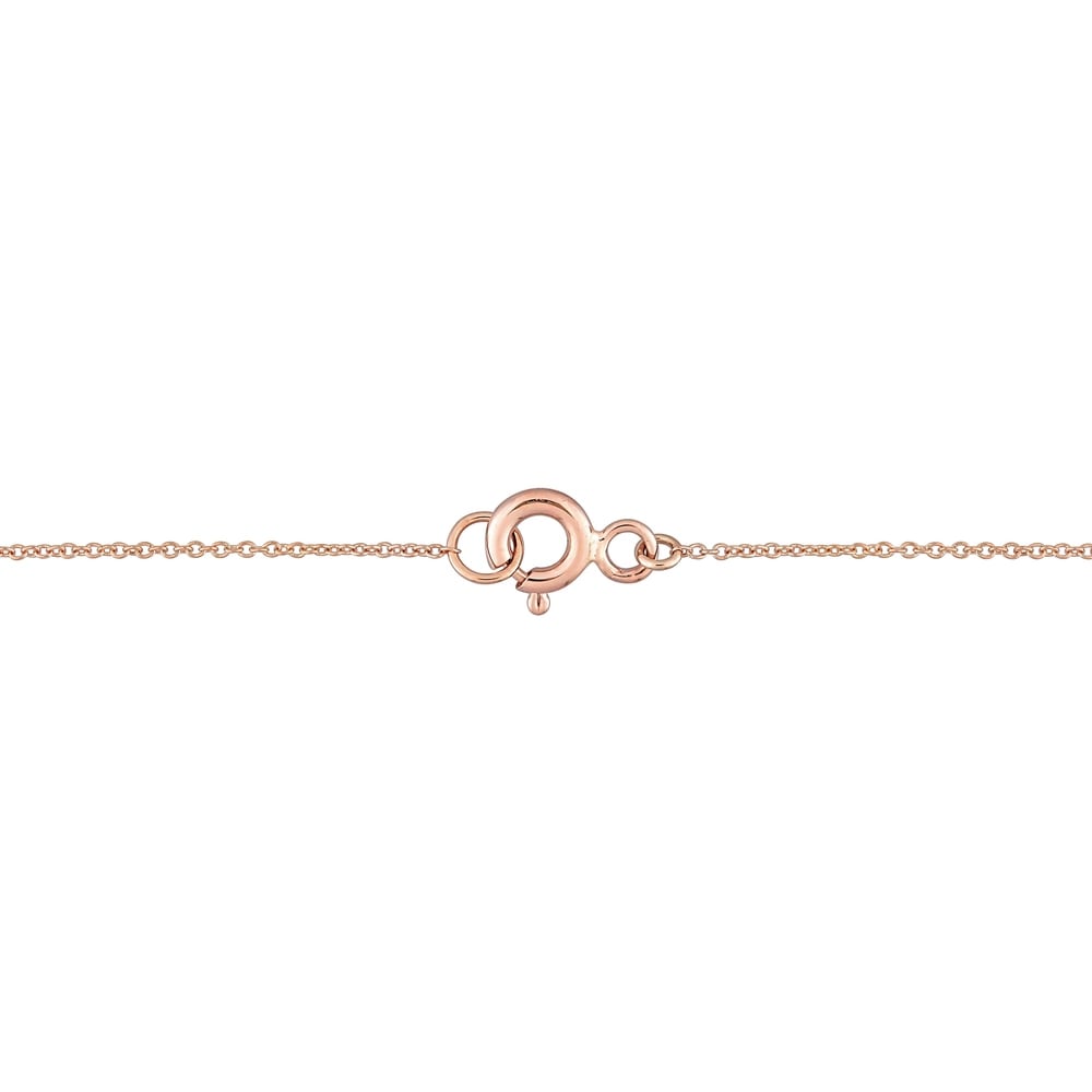 Miadora 14k Rose Gold 1/8ct TDW Diamond Star Cluster Necklace
