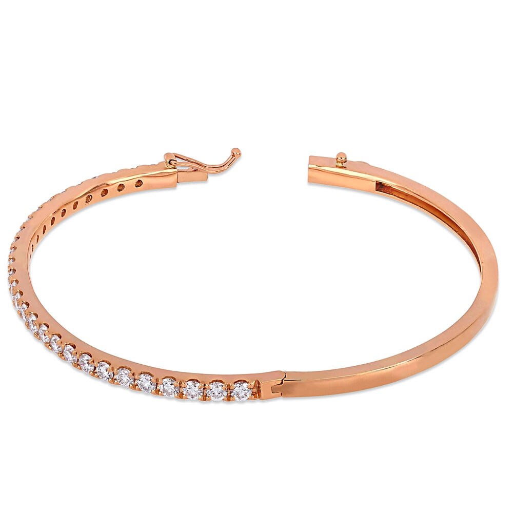 Miadora 14k Rose Gold 2 1/3ct TDW Diamond Tennis Stackable Bangle