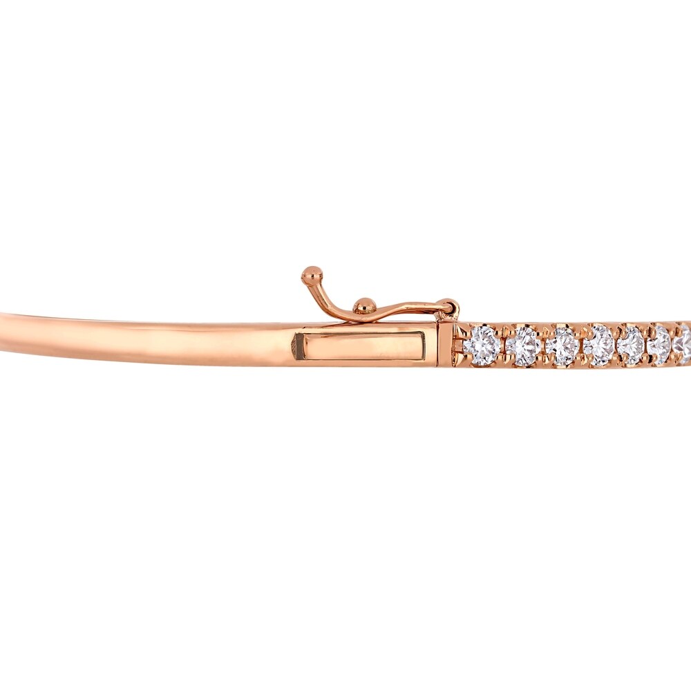 Miadora 14k Rose Gold 2 1/3ct TDW Diamond Tennis Stackable Bangle