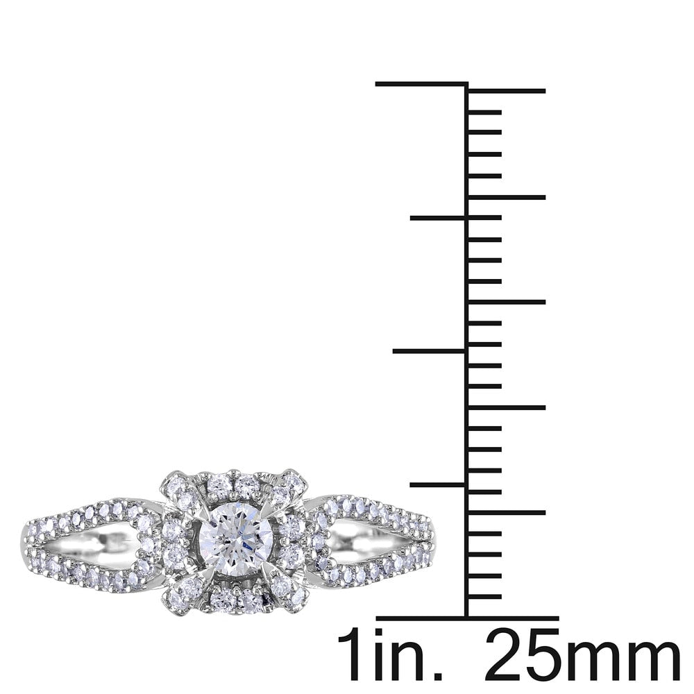 Miadora 14k White Gold 1/2ct TDW Diamond Ring