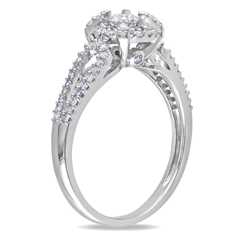Miadora 14k White Gold 1/2ct TDW Diamond Ring