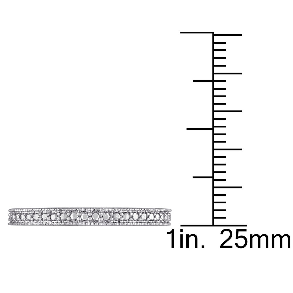 Miadora 14k White Gold Diamond Illusion Wedding Band