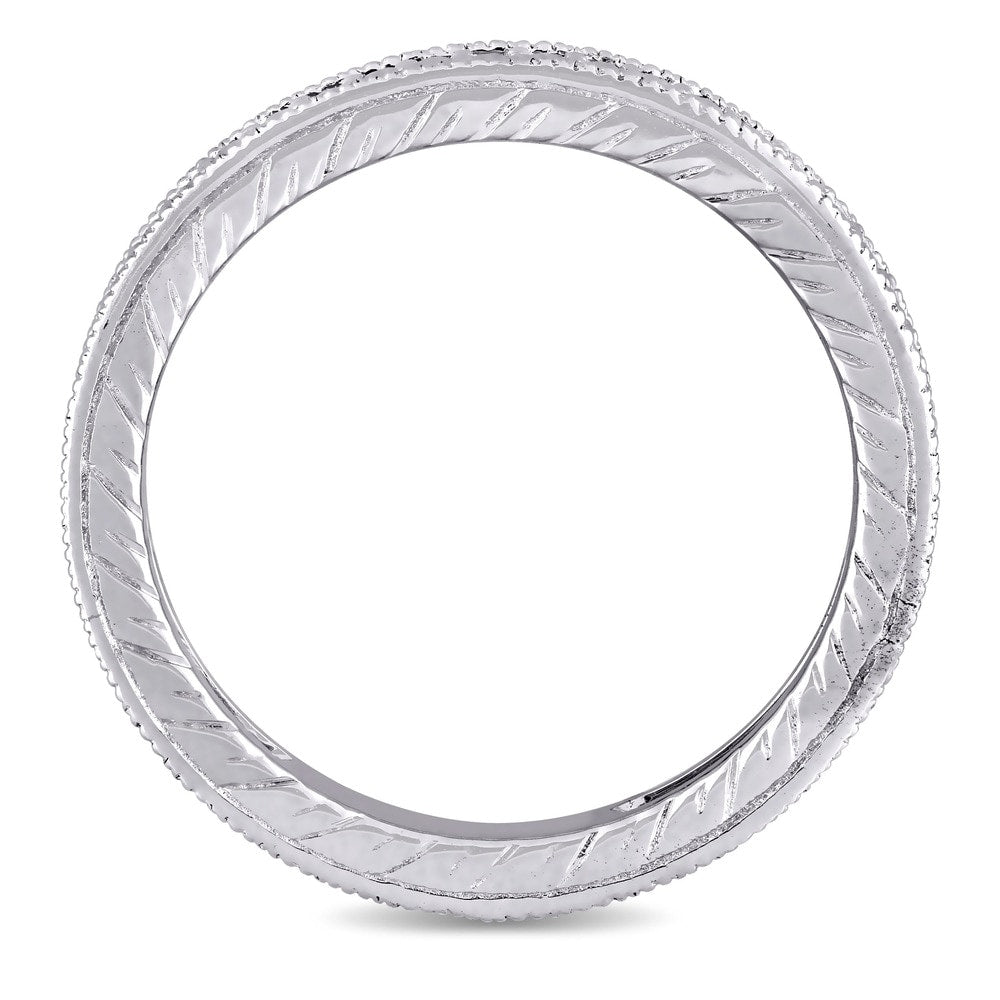 Miadora 14k White Gold Diamond Illusion Wedding Band