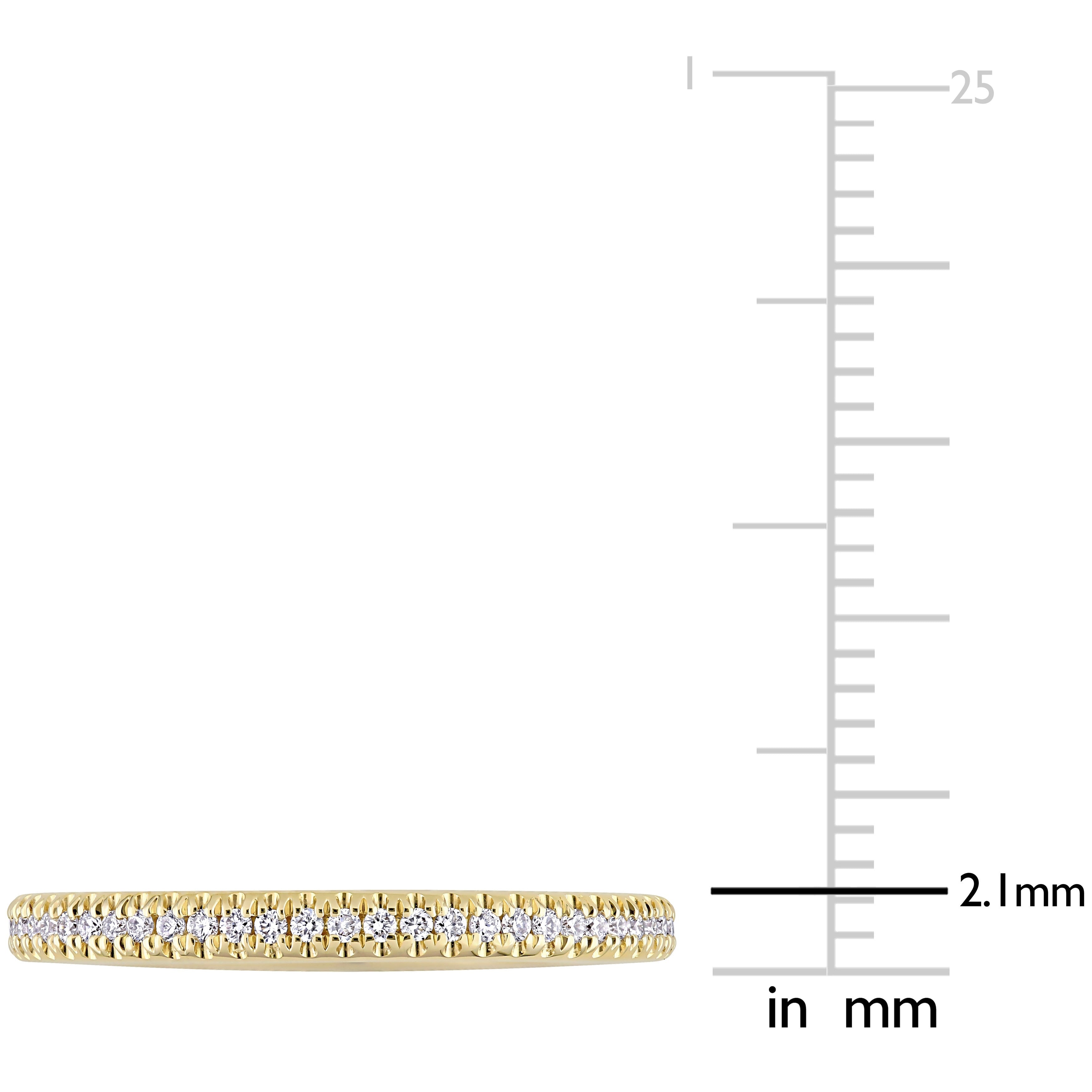Miadora 14k Yellow Gold 1/4ct TDW Diamond Stackable Eternity Wedding Band Ring