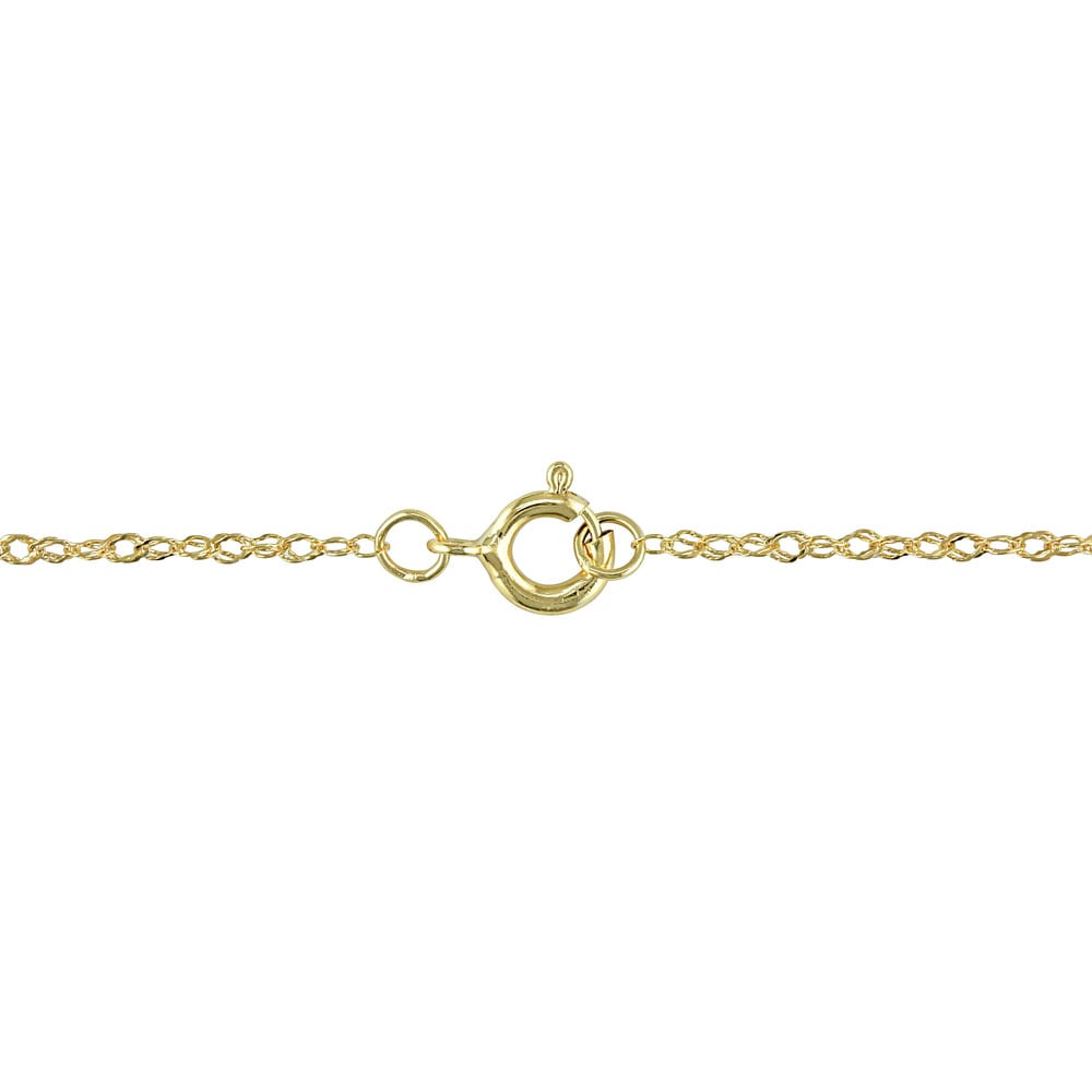 Miadora 14k Yellow Gold 2/5ct TDW Diamond Necklace and Earrings Set - White