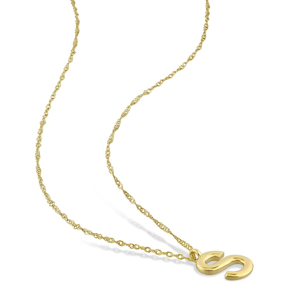 Miadora 14k Yellow Gold S Initial Neklace