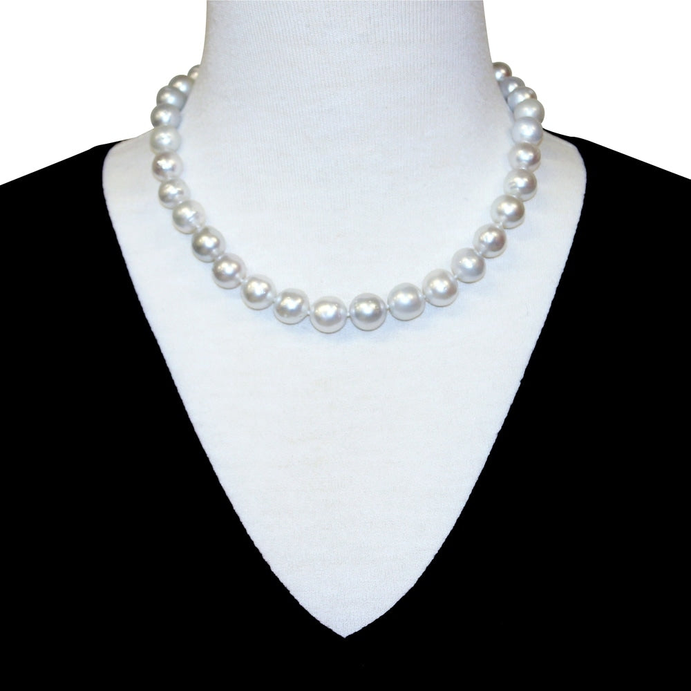Miadora 14k Yellow Gold South Sea Cultured Pearl 2-Piece Necklace and Stud Earrings Set (9-11mm)