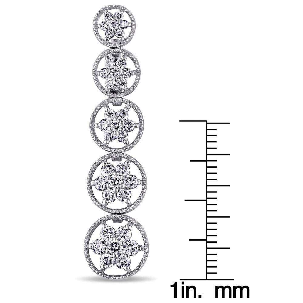 Miadora 18k White Gold 2 1/4ct TDW Diamond Earrings