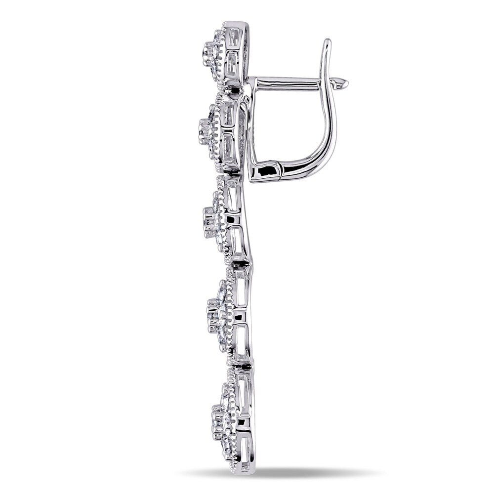 Miadora 18k White Gold 2 1/4ct TDW Diamond Earrings