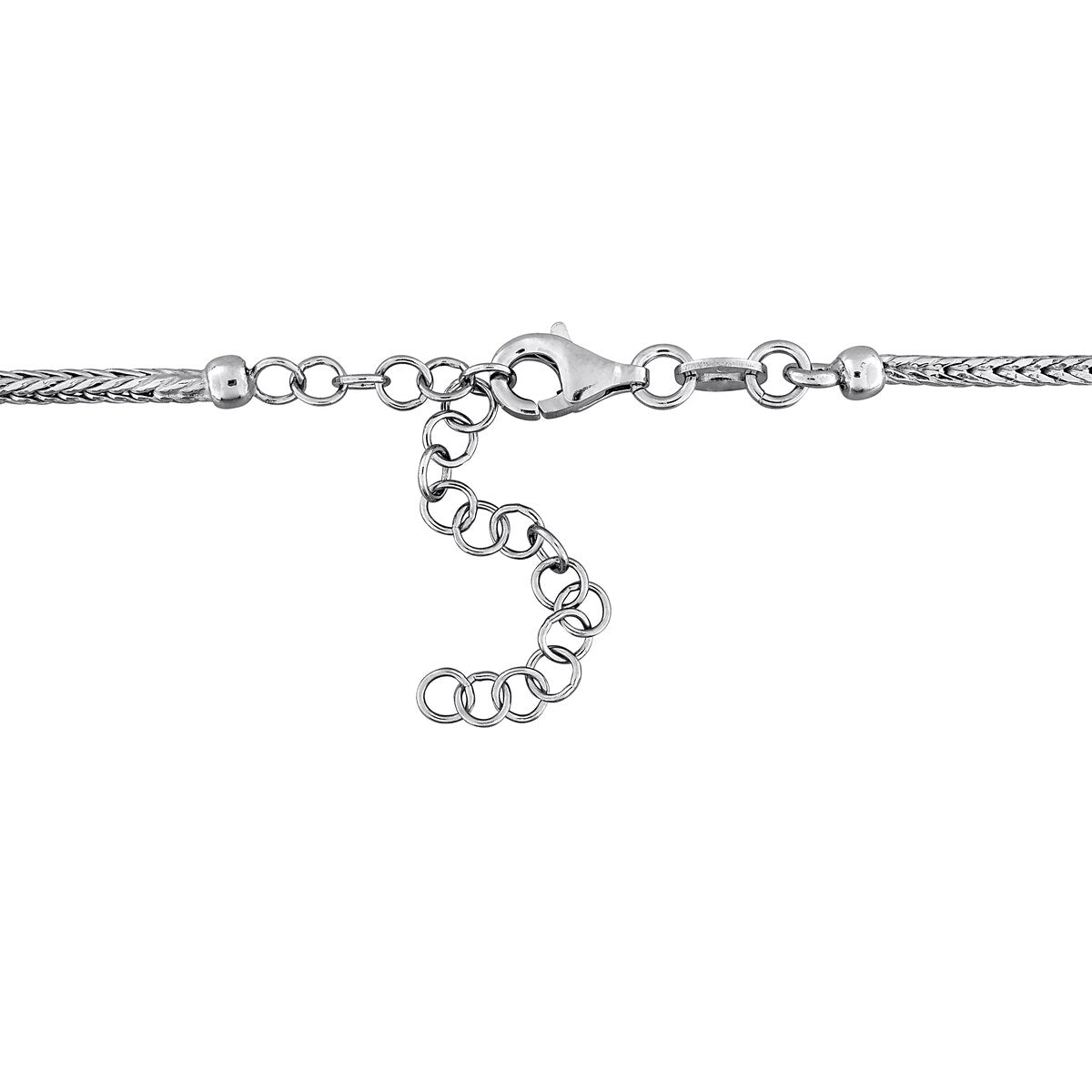 Miadora 2.5mm Bead 1.7mm Wheat Link Chain Necklace in Sterling Silver