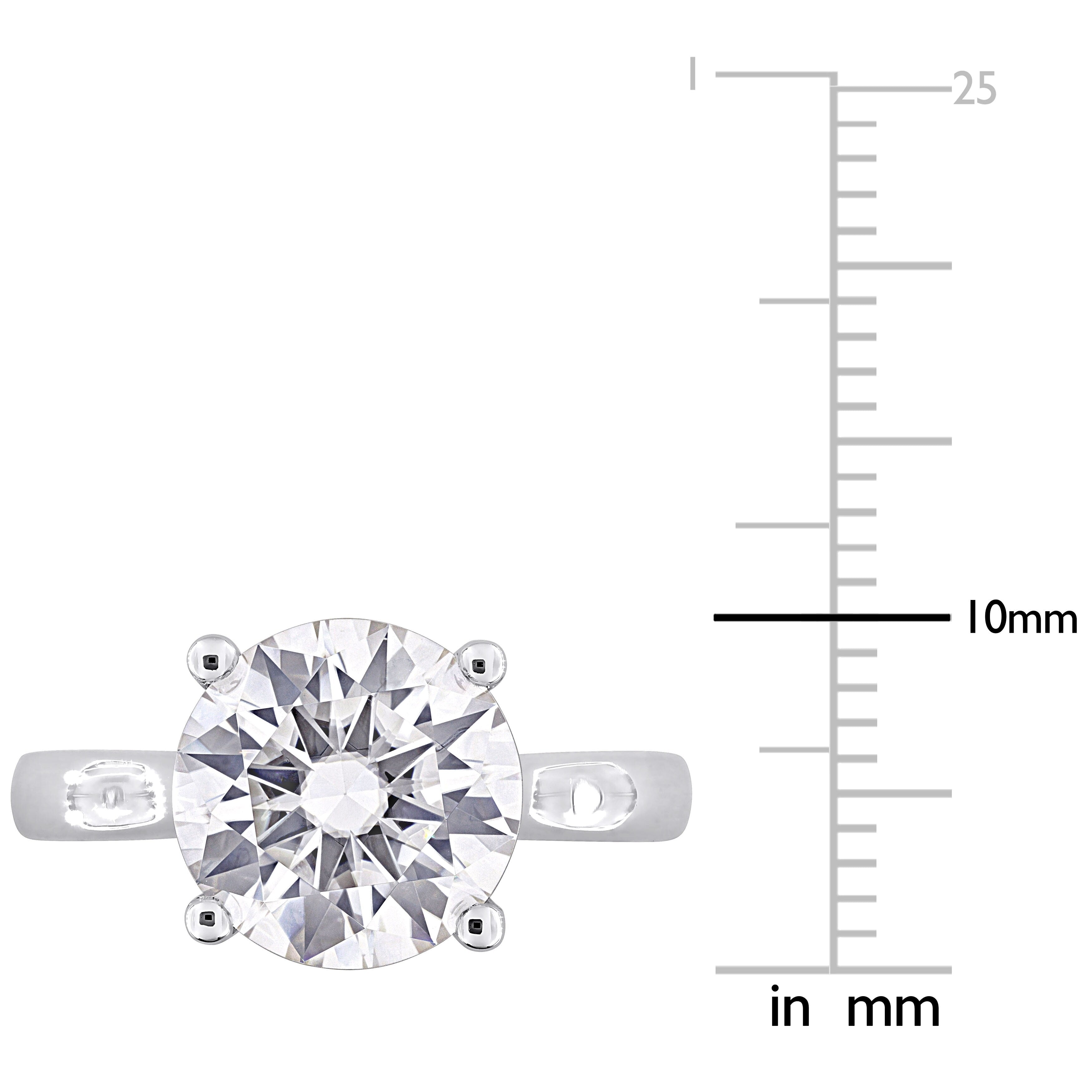 Miadora 3 1/2ct DEW Created Moissanite Solitaire Ring in Sterling Silver