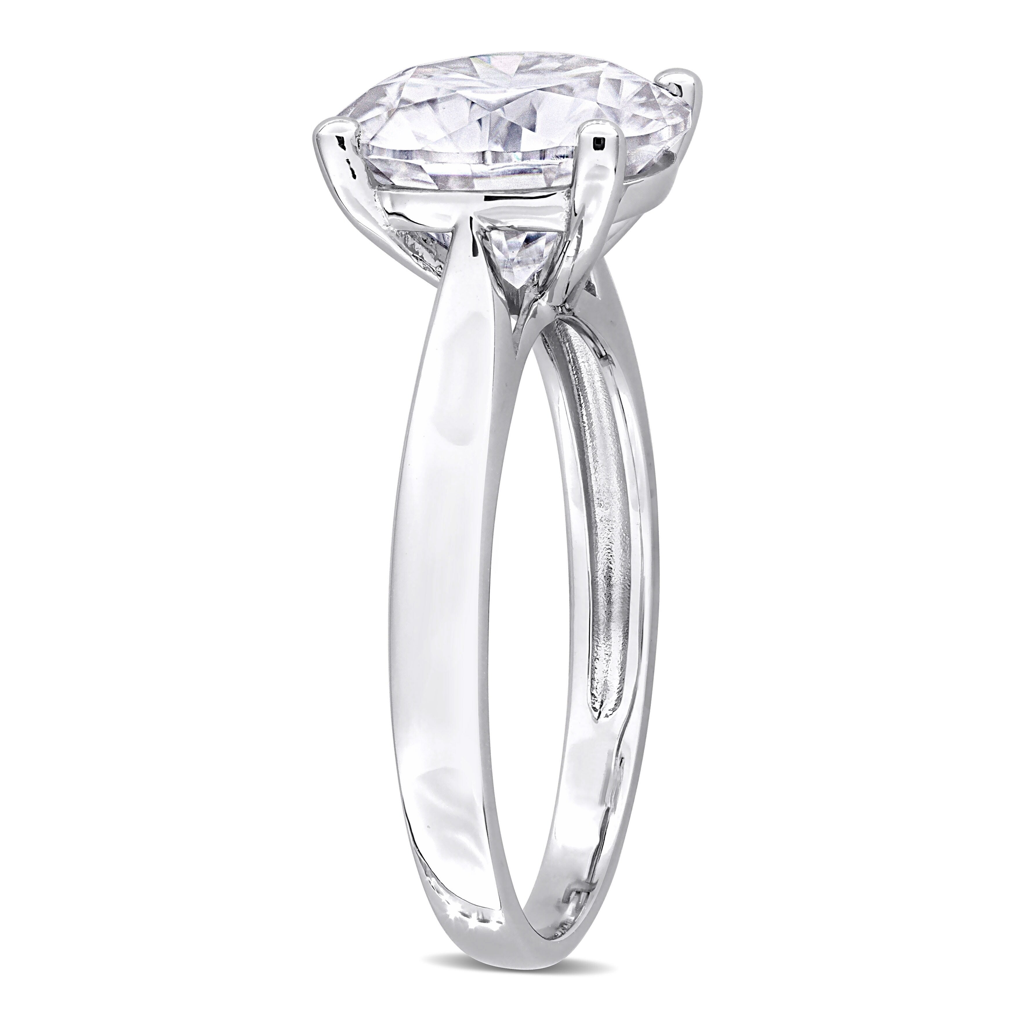 Miadora 3 1/2ct DEW Created Moissanite Solitaire Ring in Sterling Silver