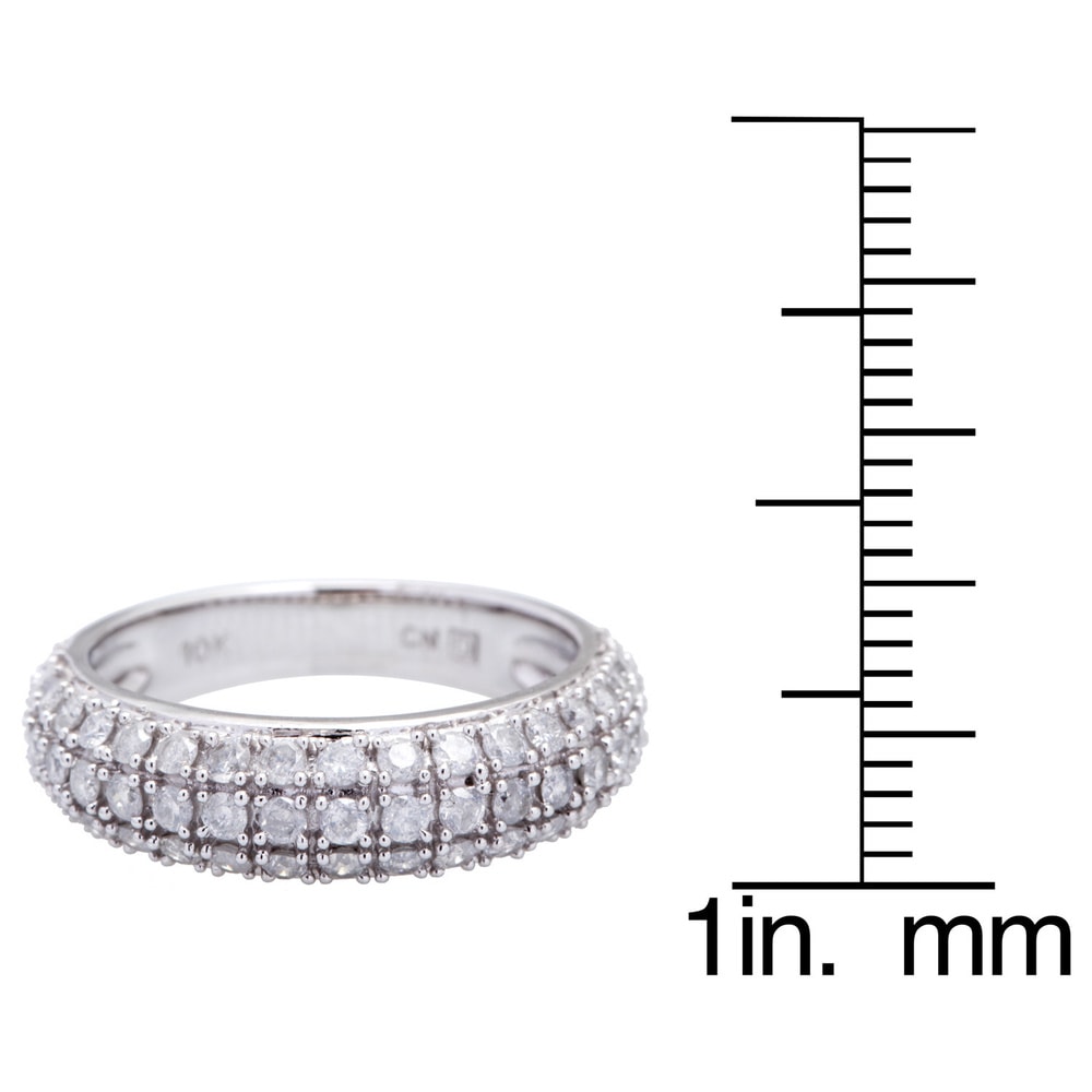 Miadora 3/4 CT Diamond TW Fashion Ring 10k White Gold GH I2;I3