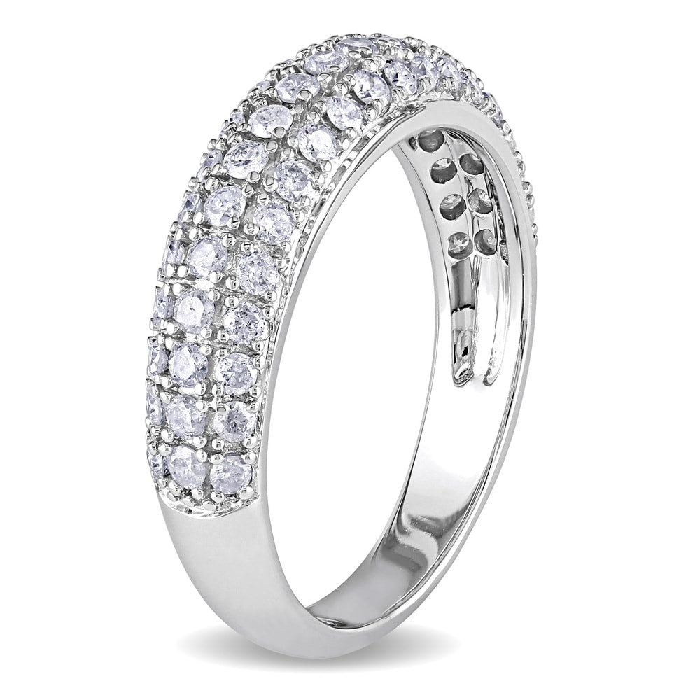 Miadora 3/4 CT Diamond TW Fashion Ring 10k White Gold GH I2;I3