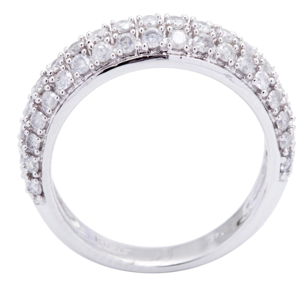 Miadora 3/4 CT Diamond TW Fashion Ring 10k White Gold GH I2;I3