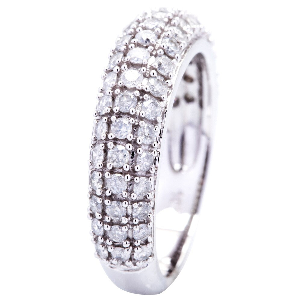 Miadora 3/4 CT Diamond TW Fashion Ring 10k White Gold GH I2;I3