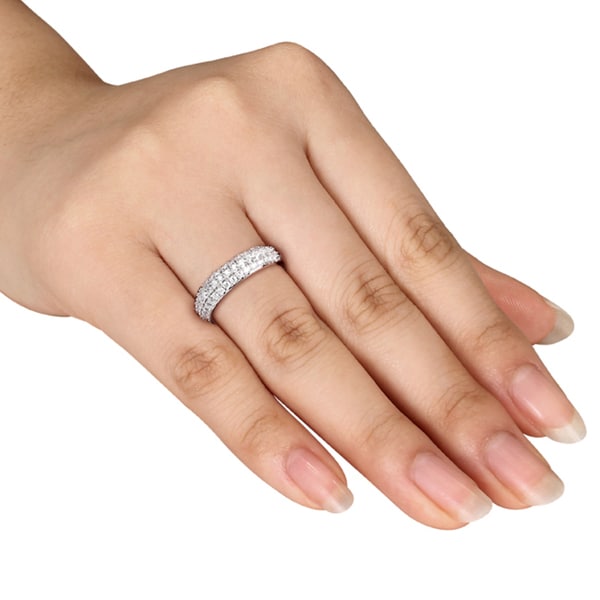 Miadora 3/4 CT Diamond TW Fashion Ring 10k White Gold GH I2;I3