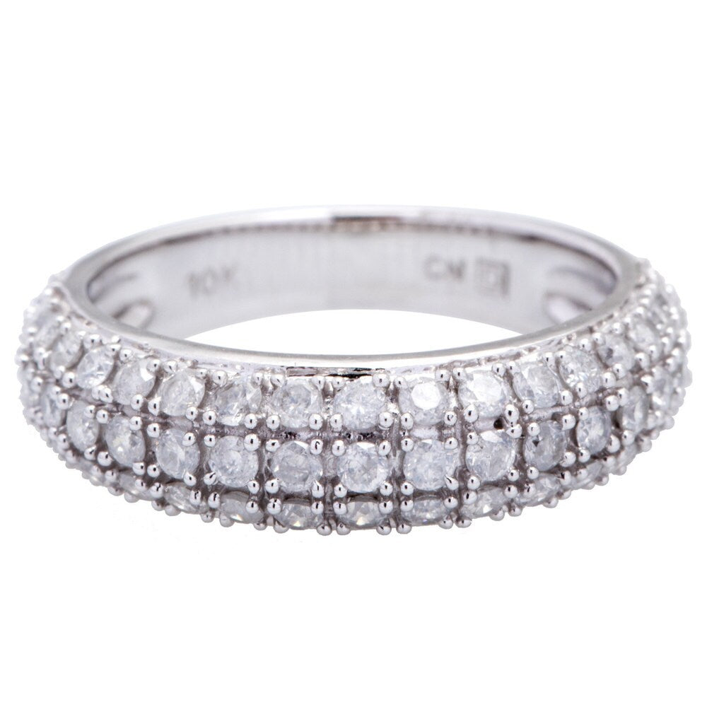 Miadora 3/4 CT Diamond TW Fashion Ring 10k White Gold GH I2;I3