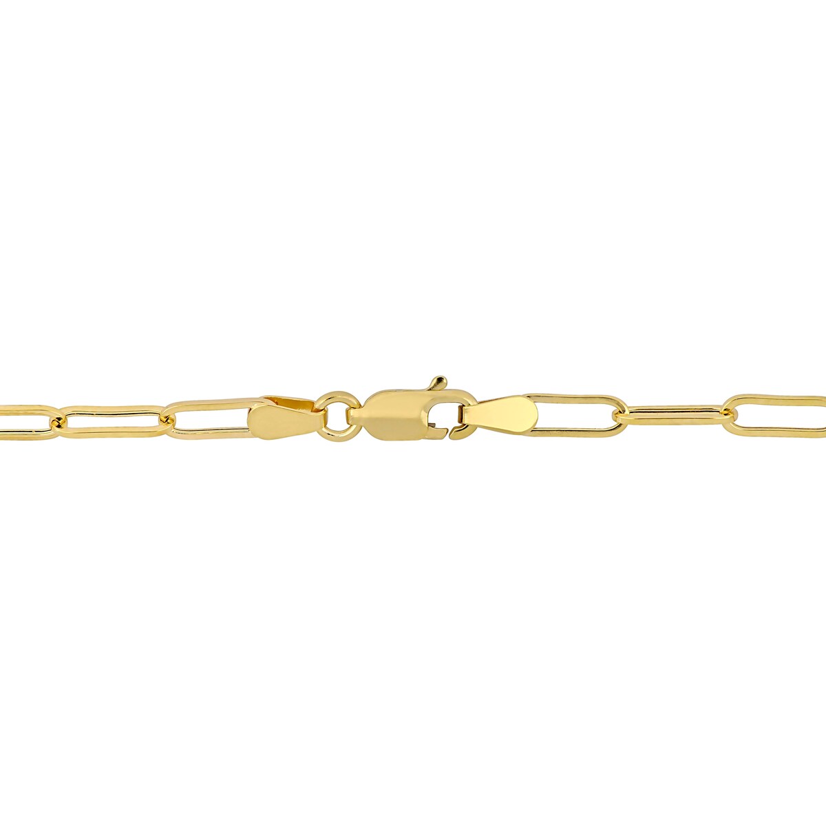 Miadora 3.3mm Polished Paperclip Bracelet 14k Yellow Gold