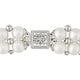 Miadora Sterling Silver Double Row Freshwater Cultured Pearl Strand Jewelry Set (6-8 mm) - White