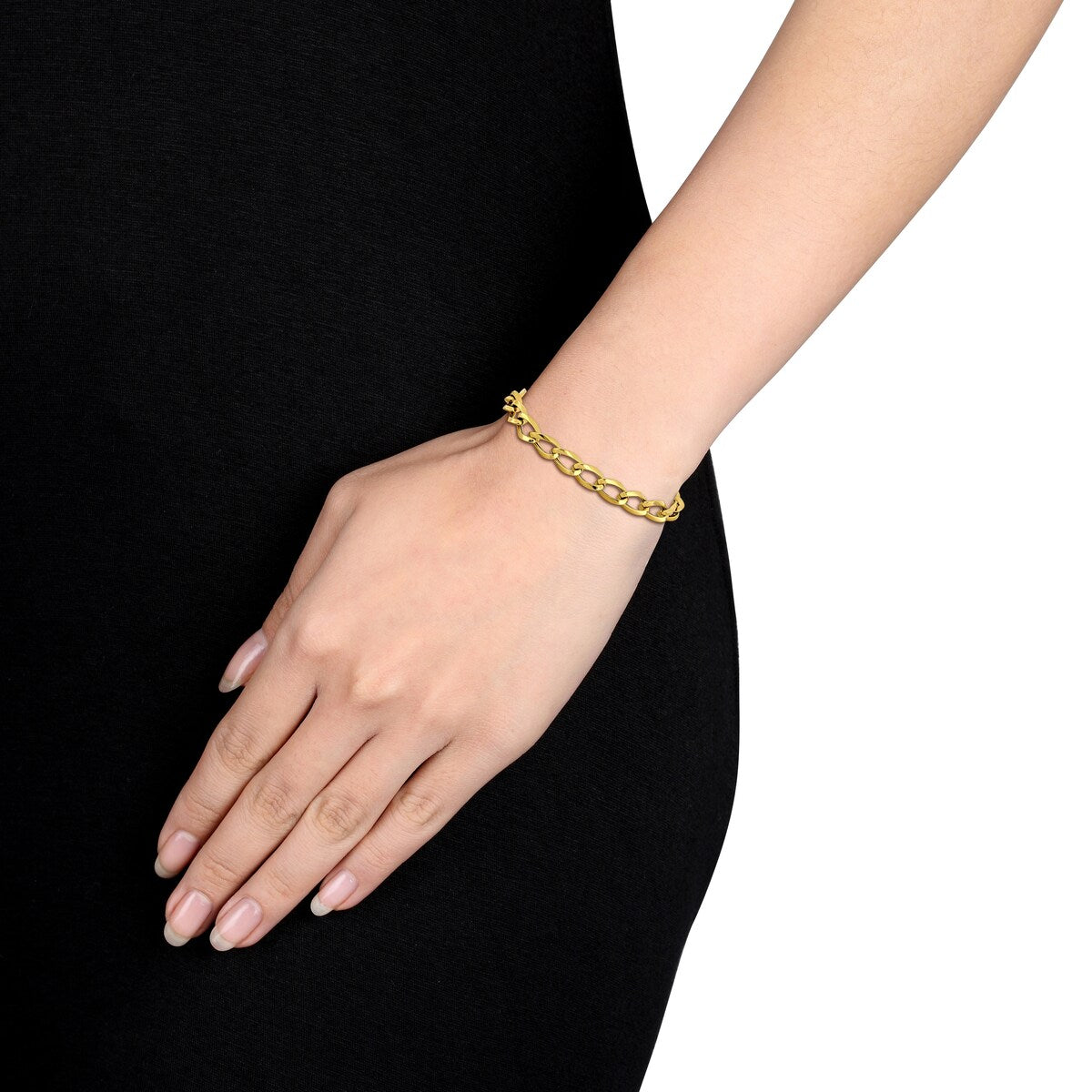 Miadora 7.5mm Oval Link Bracelet 14K Yellow Gold-7.5 in