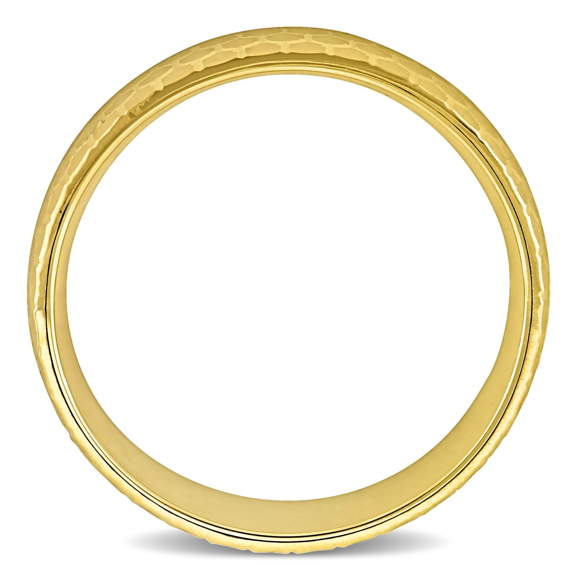 Miadora 7mm Geometric Pattern Wedding Band in 14k Yellow Gold