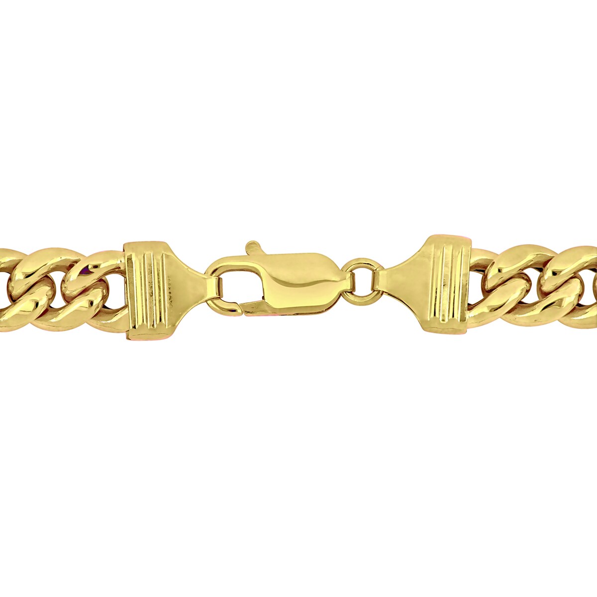 Miadora 8.8mm Curb Link Chain Necklace in 10k Yellow Gold- 20 in