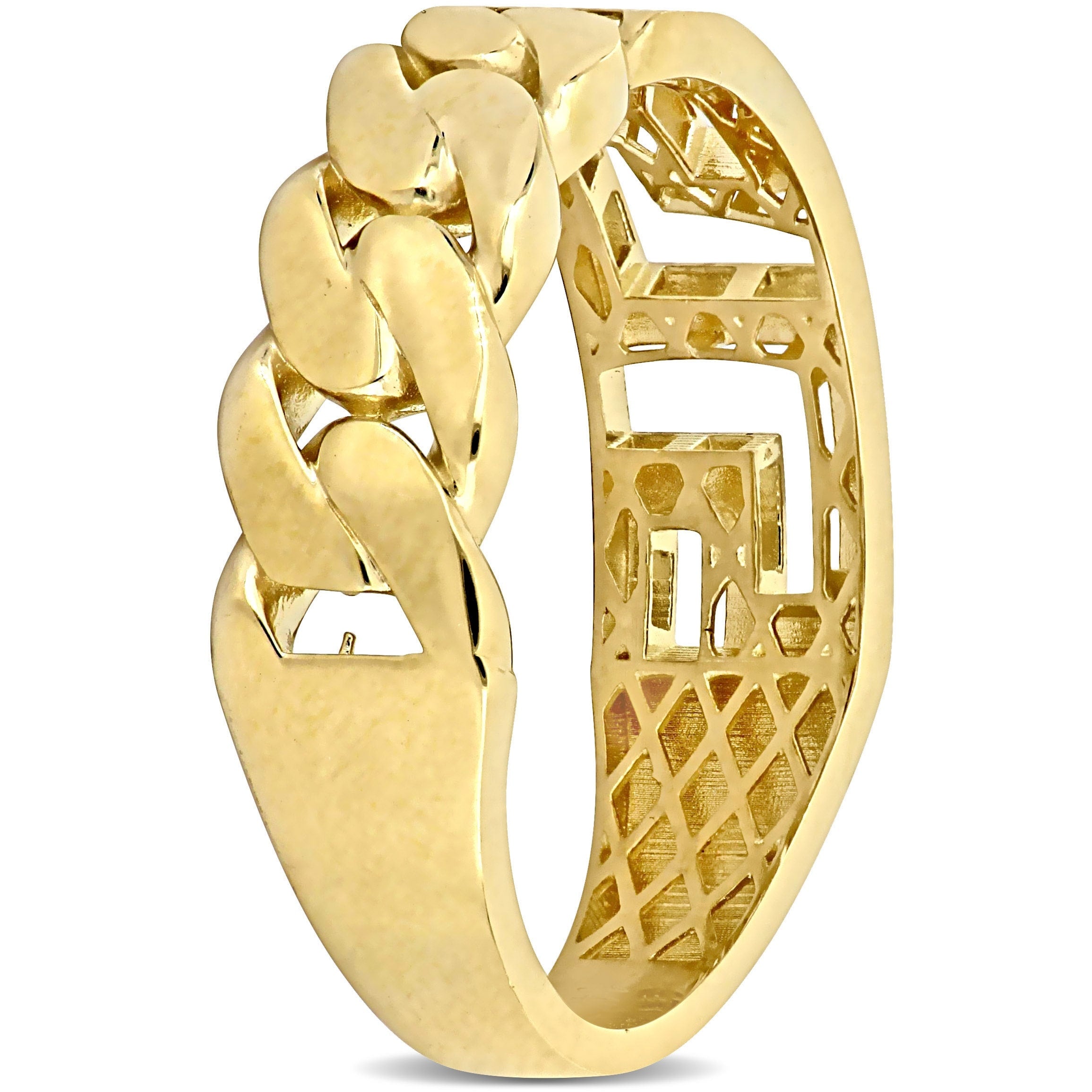 Miadora Interlocking and Greek Key Design Ring in 14k Yellow Gold
