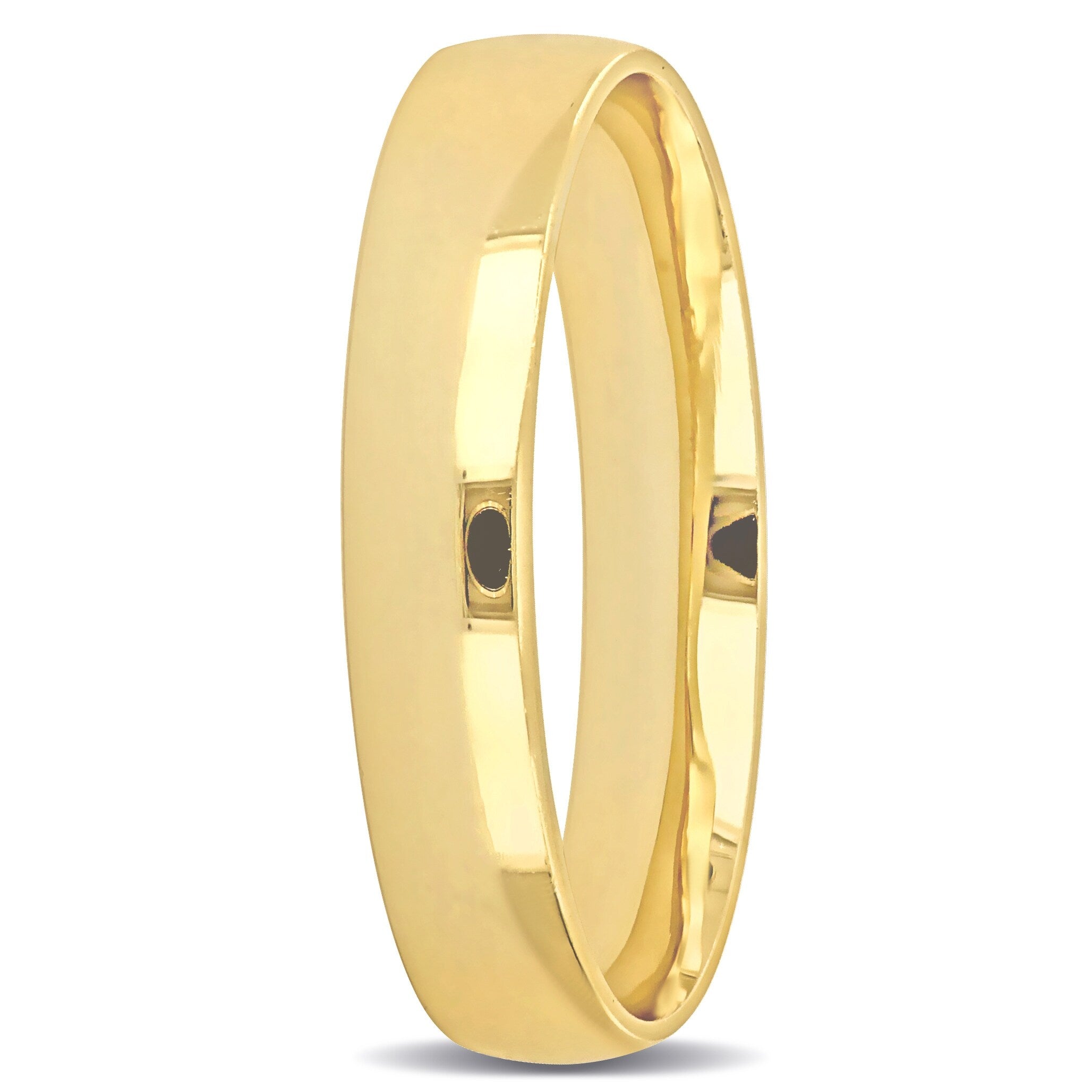 Miadora Mens 4mm Polished Finish Wedding Band in 14k Yellow Gold
