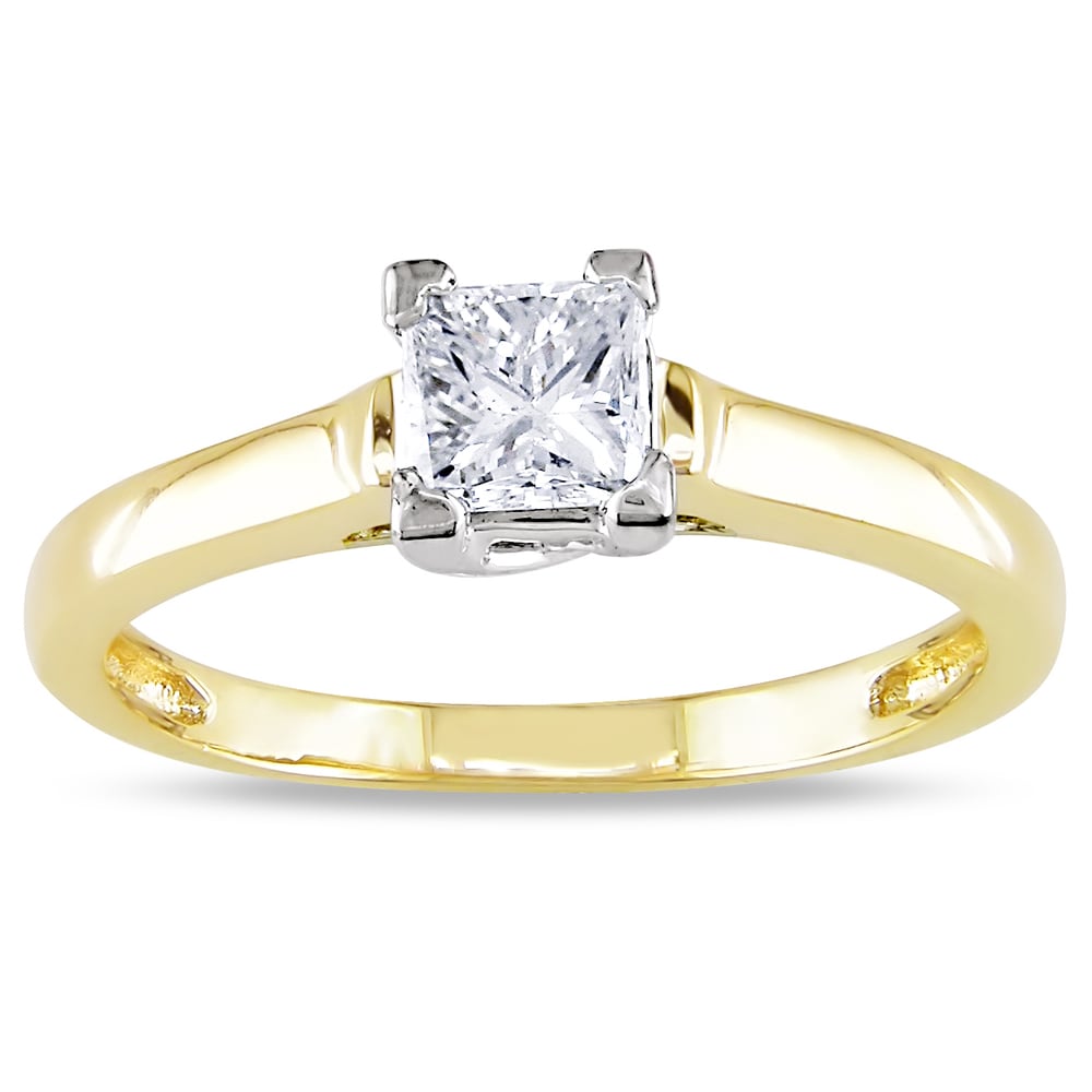Miadora Signature Collection 14k Gold 1/2ct TDW Certified Diamond Solitaire Ring