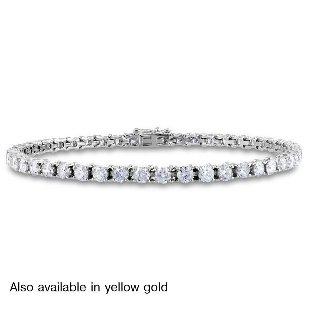 Miadora Signature Collection 14k Gold 6ct TDW Diamond Bracelet