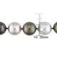 Miadora Signature Collection 14k Gold Black Tahitian Pearl and Diamond Accent Necklace (13-16 mm) - 13-16 mm - 13-16 mm