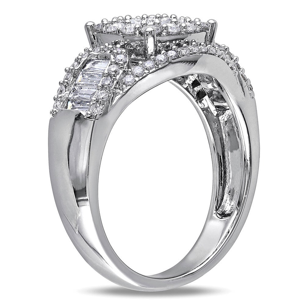 Miadora Signature Collection 14k White Gold 1 1/10ct TDW Certified Diamond Ring