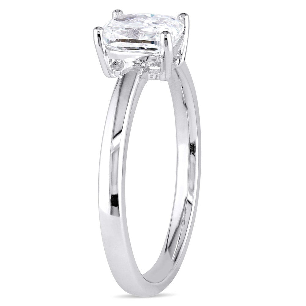 Miadora Signature Collection 14k White Gold 1ct TDW Cushion-Cut Diamond Solitaire Engagement Ring