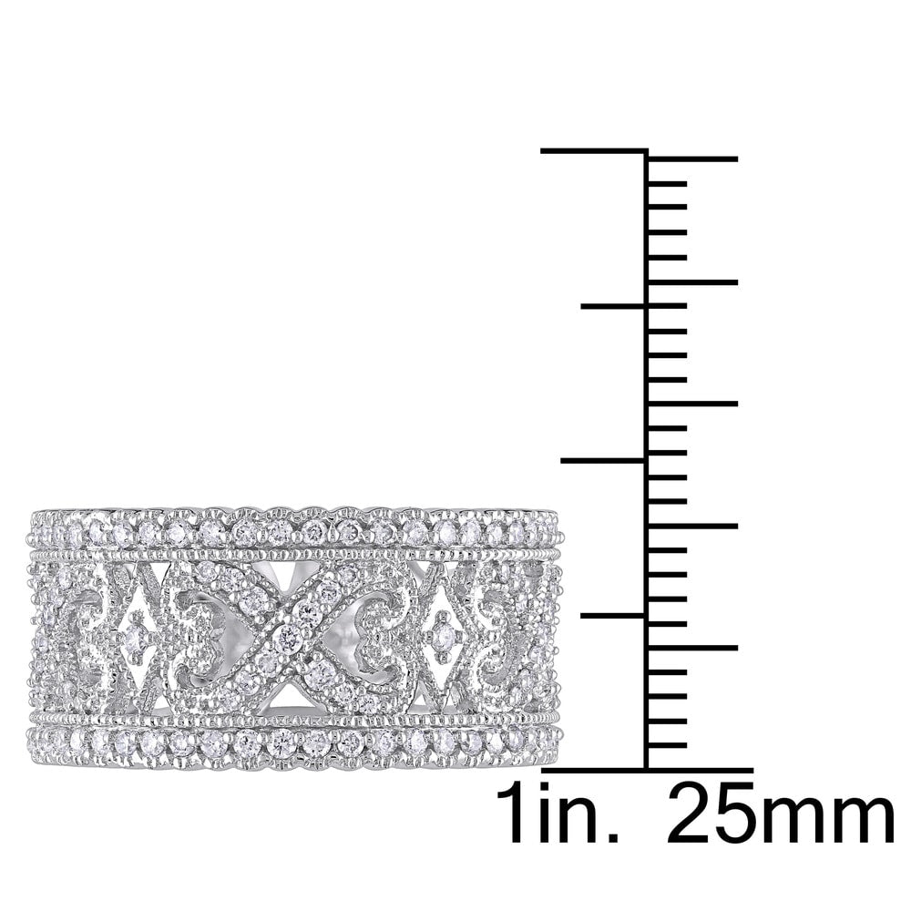 Miadora Signature Collection 14k White Gold 1ct TDW Diamond Cocktail Ring