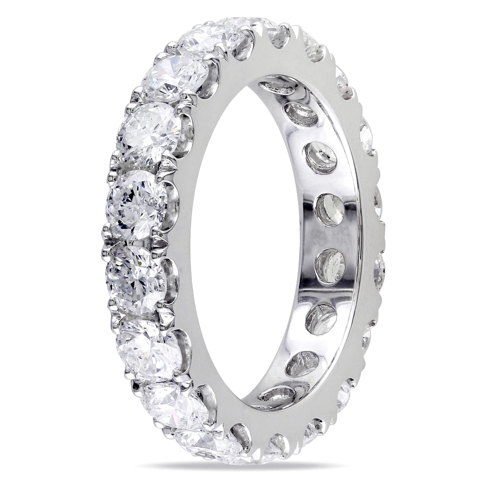 Miadora Signature Collection 14k White Gold 3ct TDW Diamond Eternity Ring