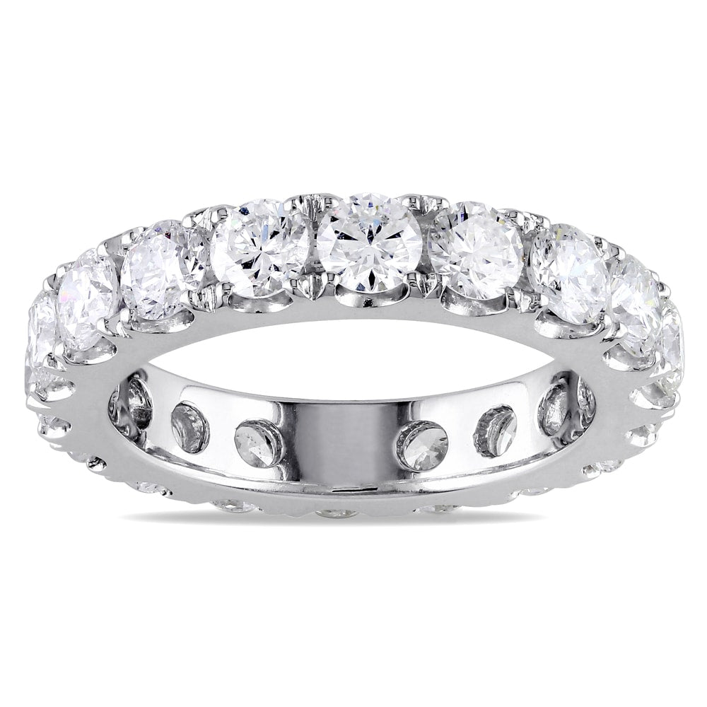 Miadora Signature Collection 14k White Gold 3ct TDW Diamond Eternity Ring