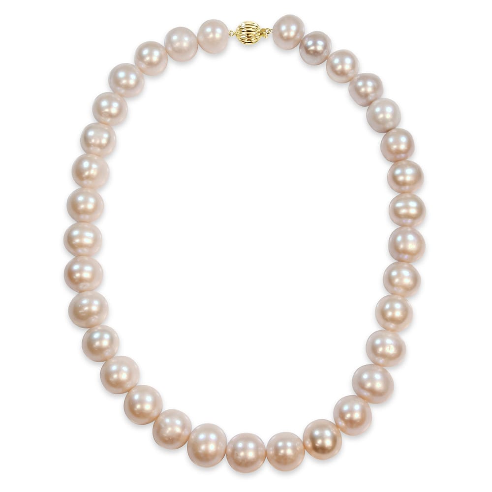 Miadora 14k Yellow Gold Multi-Tone Pink Cultured Freshwater Graduated Pearl Necklace - Multi