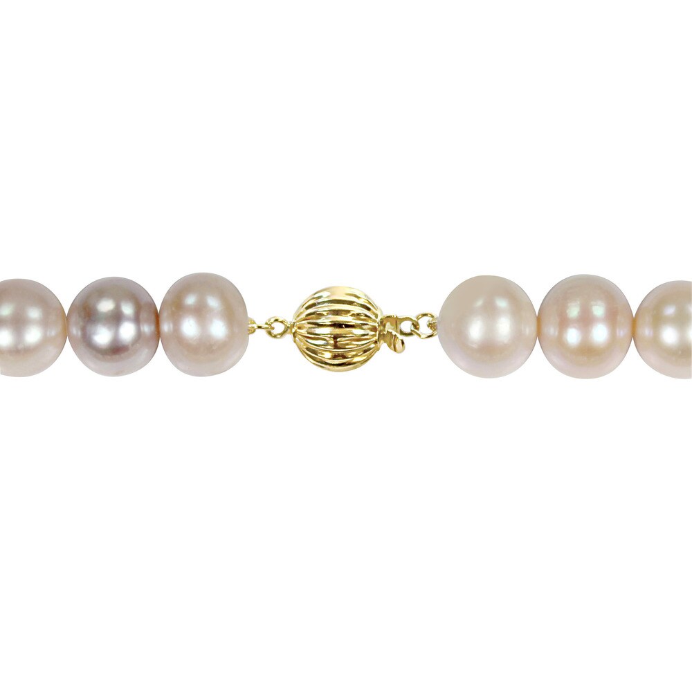 Miadora 14k Yellow Gold Multi-Tone Pink Cultured Freshwater Graduated Pearl Necklace - Multi
