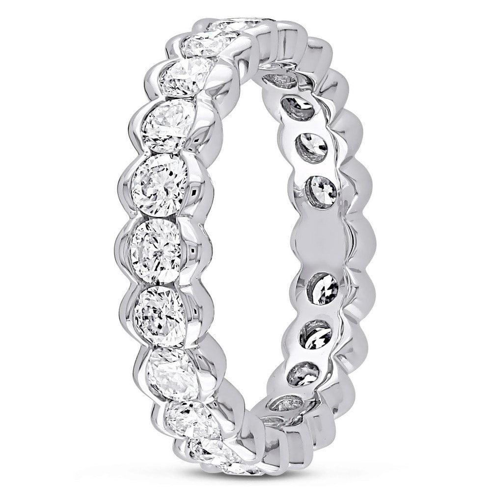 Miadora Signature Collection 18k White Gold 2ct TDW Diamond Eternity Ring