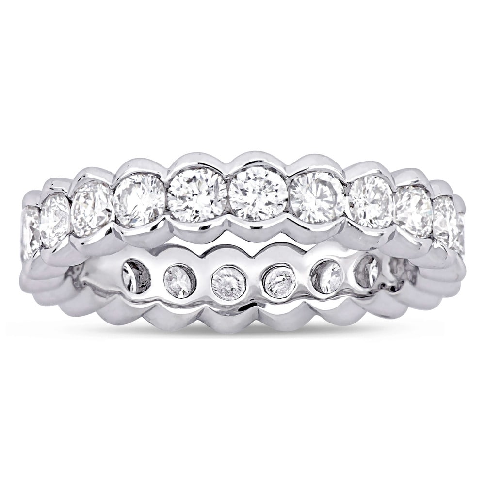 Miadora Signature Collection 18k White Gold 2ct TDW Diamond Eternity Ring
