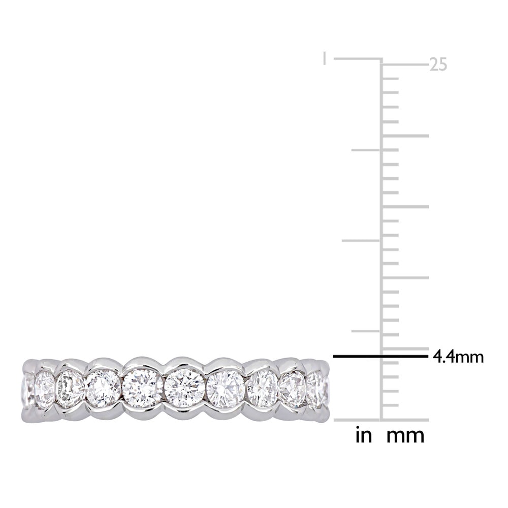 Miadora Signature Collection 18k White Gold 2ct TDW Diamond Eternity Ring